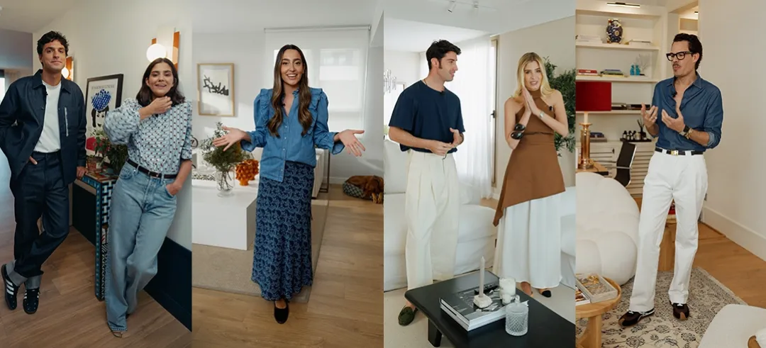 Collage de celebrities e influencers españoles temporada 1 de hogares seguros
